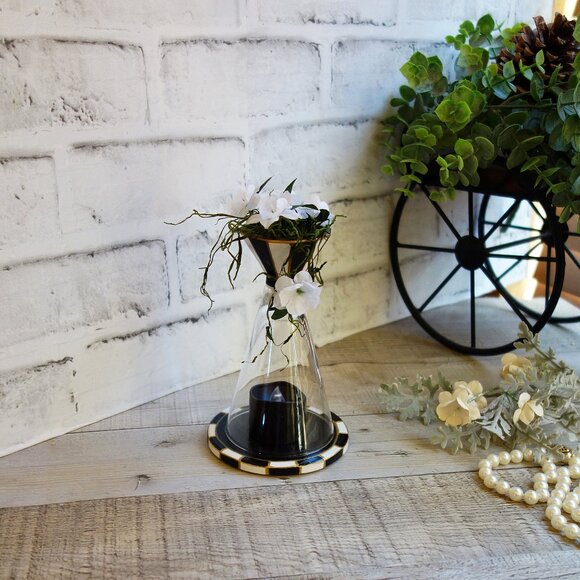 Checked Tea Light Candle Cloche Vintage Cristal d’Arques Durand Glassware Cloche - Picture 7 of 11